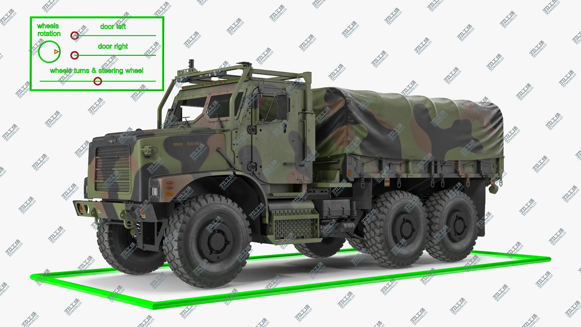 images/goods_img/20210313/3D model OshKosh MTVR MK23 with Tent Rigged/3.jpg